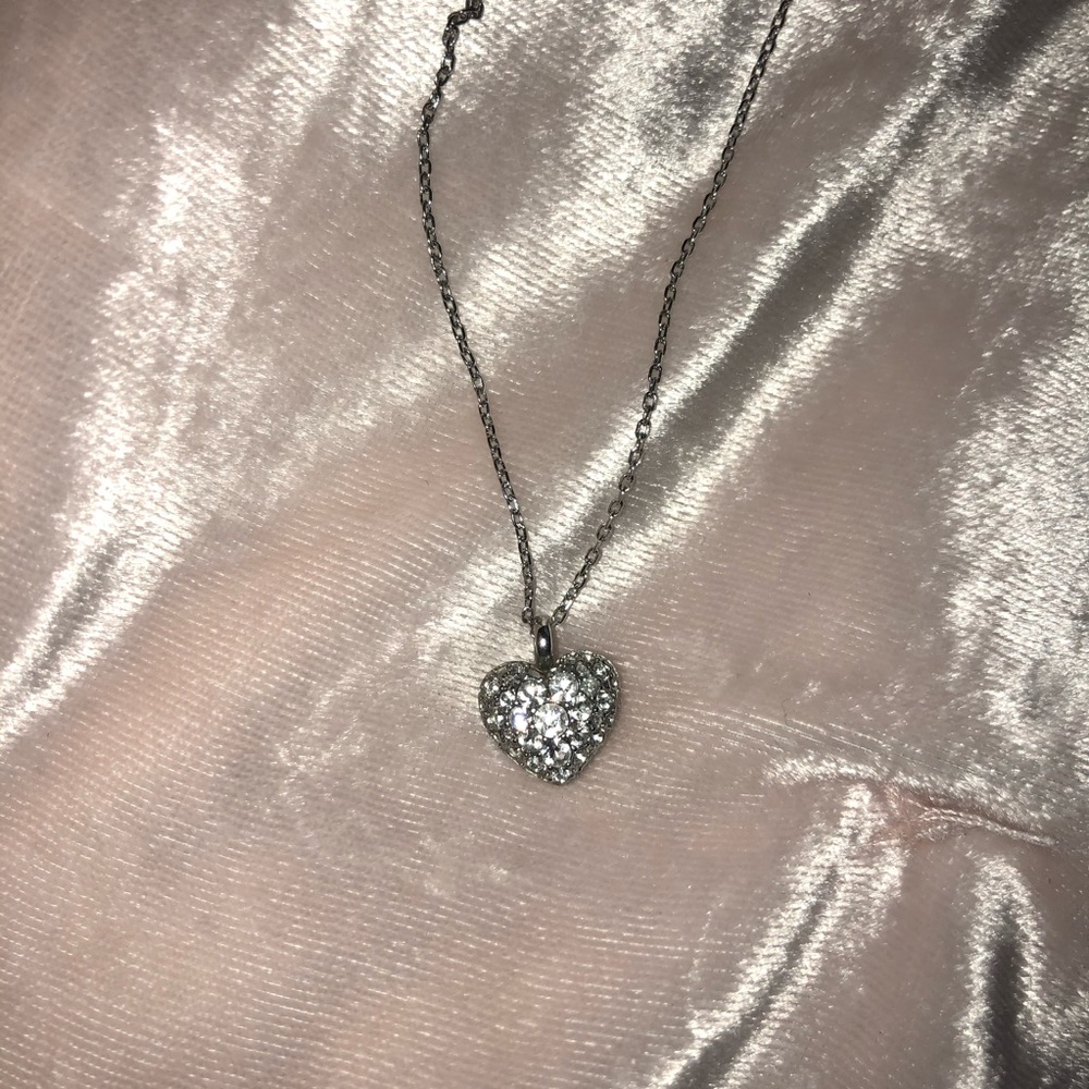 STERLING SILVER HEART LOCKET NECKLACE